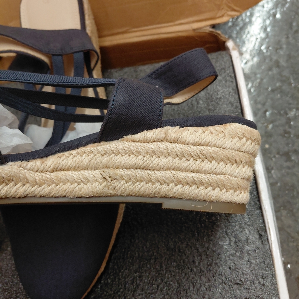 Elegant Dark Blue Women's Sandals - Picture 4 of 5